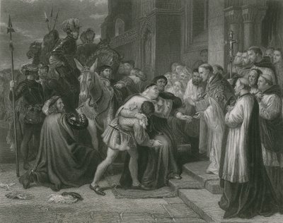 Wolsey na Abadia de Leicester, Henrique VIII de Charles West Cope