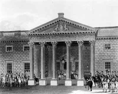 A coroação de George IV na Carlton House, gravada por Robert Havell II, 1824 de Charles Wild