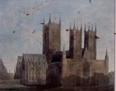 Vista, de, catedral lincoln de Charles Wild