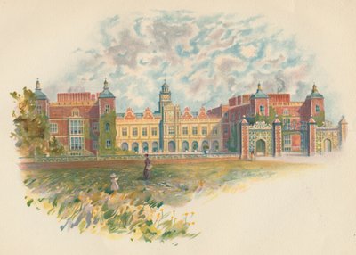 Casa Hatfield, Hertfordshire - frente sul, c1890 de Charles Wilkinson