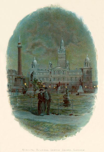 Edifícios municipais, George Square, Glasgow de Charles Wilkinson