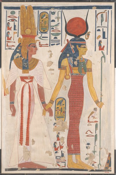 Rainha Nefertari sendo liderada por Isis, ca. 1279-1213 aC de Charles Wilkinson
