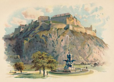The Castle Rock, Edimburgo, c1890 de Charles Wilkinson