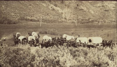 Trem Emigrante Mórmon, Echo Canyon, ca. 1870. de Charles William Carter