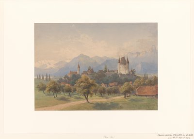 Vista de Thun, Suíça de Charles William Meredith van de Velde