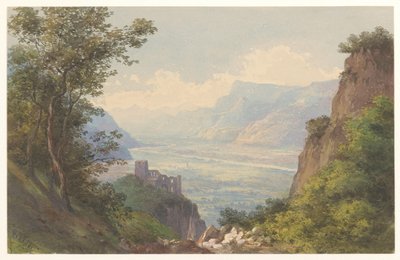 Vista do vale de Meran no Tirol de Charles William Meredith van de Velde