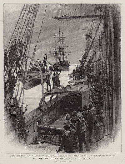 Para o Pólo Norte, um último adeus de Charles William Wyllie