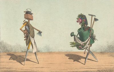 Implementos Animados, Pl. 1, Dedicado aos Carpinteiros e Jardineiros da Grã-Bretanha, 1811. de Charles Williams