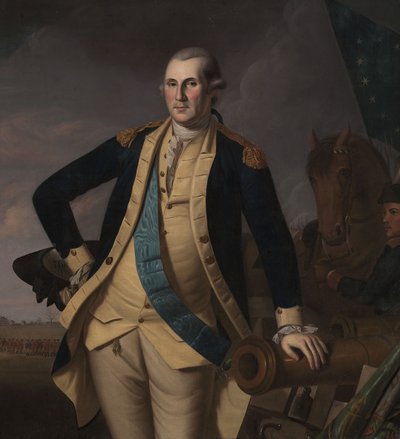 George Washington na Batalha de Princeton, c.1779 (óleo sobre tela) de Charles Willson (and workshop) Peale