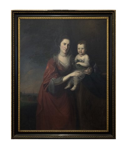 A Sra. Mary Norris Dickinson e a sua filha de Charles Willson Peale