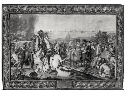 Luís XIV (1638-1715) no Cerco de Douai, em julho de 1667, Oficina Gobelins de Charles attr. to Le Brun