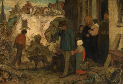 A Expulsão (óleo sobre painel) de Charles de (1825 70) Groux