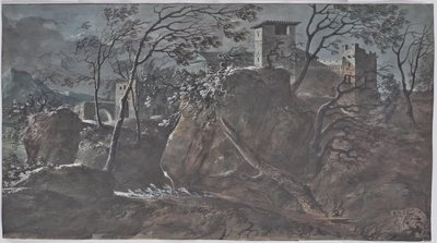Paisagem fluvial antiga de Charles de Thomas