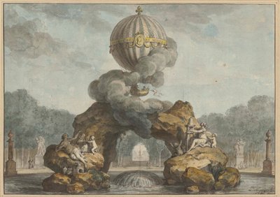 Projeto de decoração de fonte com Charlière, 1783. de Charles de Wailly