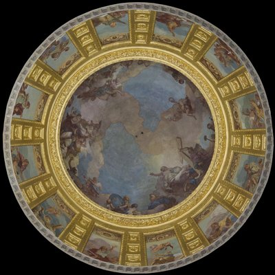 São Luís na Glória. 1702-1707 (Afresco) de Charles de la Fosse