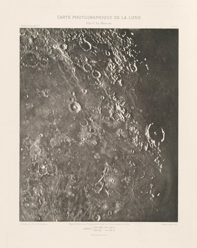 Carta fotográfica da Lua, placa XX, 22 de março de Charles le Morvan