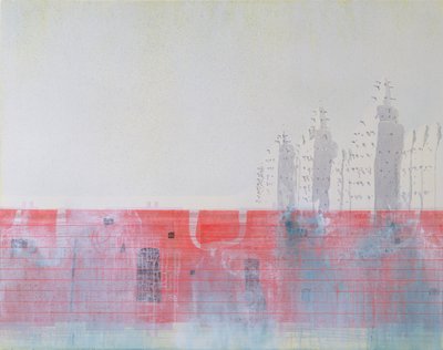 Segunda de manhã, Djenné, Mali (óleo sobre linho) de Charlie Millar