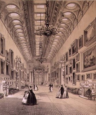A Galeria de Imagens no Palácio de Buckingham, c.1880 (litografia) de Charlotte Campbell
