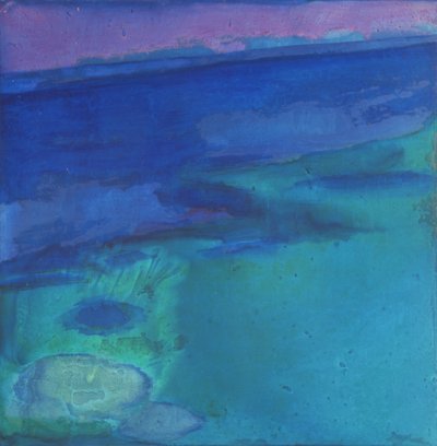 Cyanae Blue, 1997 (óleo e esmalte na placa gesso) de Charlotte Johnstone