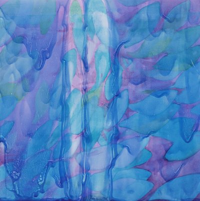 Jubarte Azul, 2000 (óleo no gesso) de Charlotte Johnstone
