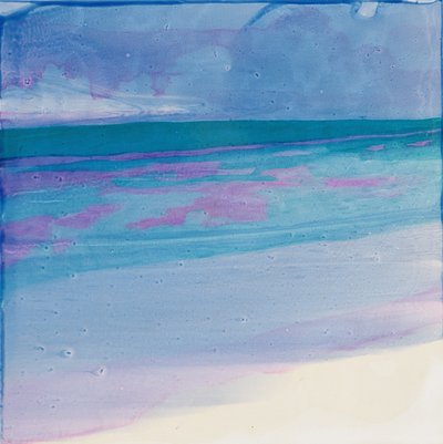 Turtle Beach, 2000 (óleo no gesso) de Charlotte Johnstone