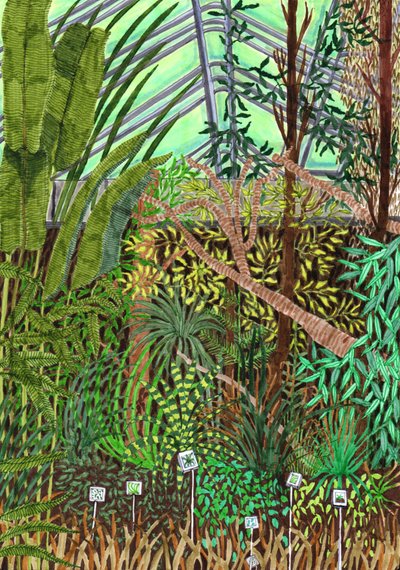 Jardim Botânico, 2017 (canetas) de Charlotte Orr