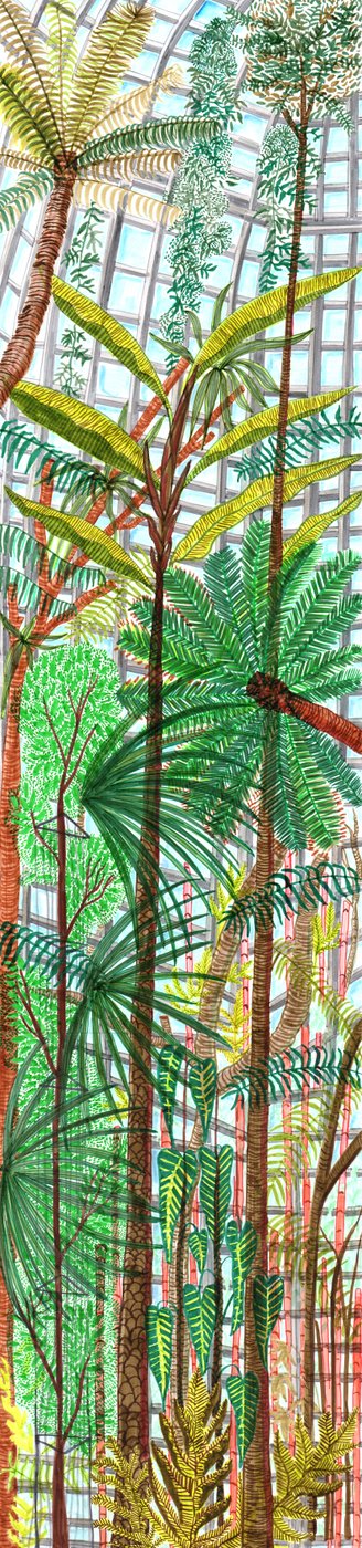 Jardim Botânico, 2017 (canetas) de Charlotte Orr