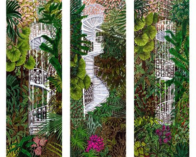Compilação Kew Gardens, 2020 (canetas em papel) de Charlotte Orr