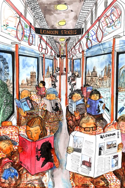 Histórias de Londres, 2018 (tinta e aquarela) de Charlotte Orr