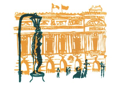 Ópera de Paris, 2014 (serigrafia) de Charlotte Orr