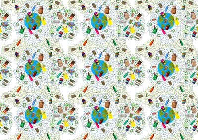 Design da lixeira, 2020 (canetas e digital) de Charlotte Orr