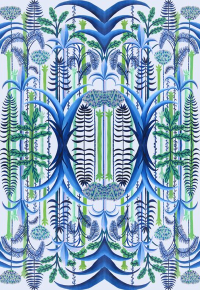 Papel de parede, 2016 (acrílico sobre papel) de Charlotte Orr