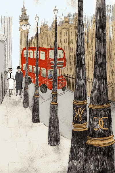 Westminster Love, 2014 (gravura em ponto seco e digital) de Charlotte Orr
