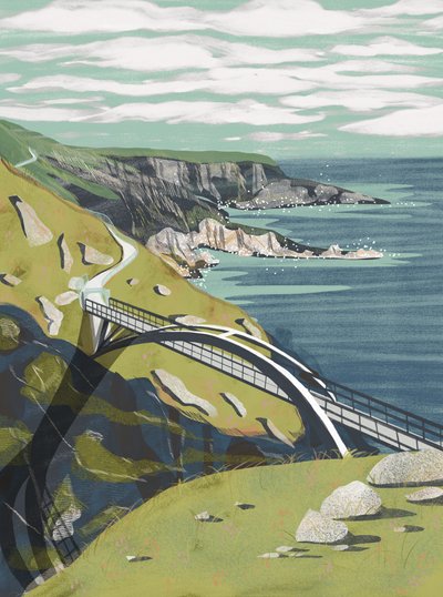Caminho sinuoso sobre uma ponte costeira de Charlotte Trudgett