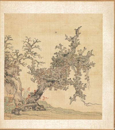 Pinturas após Mestres Antigos: Uma Árvore Antiga de Chen Hongshou