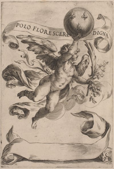 Gênio com o brasão dos Médici de Cherubino Alberti
