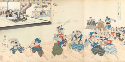 Chiyoda Kasutea l parte m f lado, 1897. , 1897. de Chikanobu Yoshu