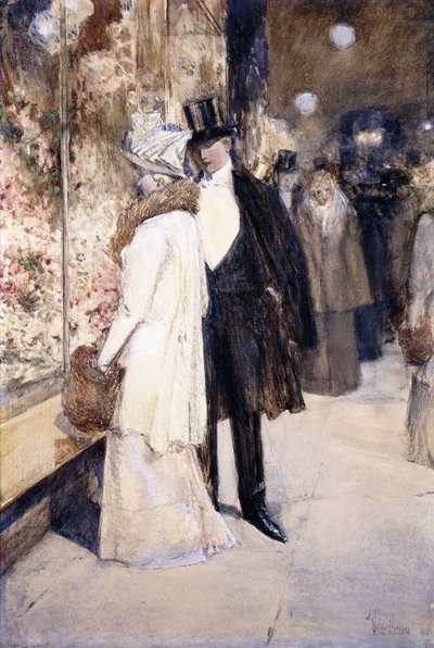 Uma Nocturna de Ano Novo, Nova Iorque de Childe Frederick Hassam