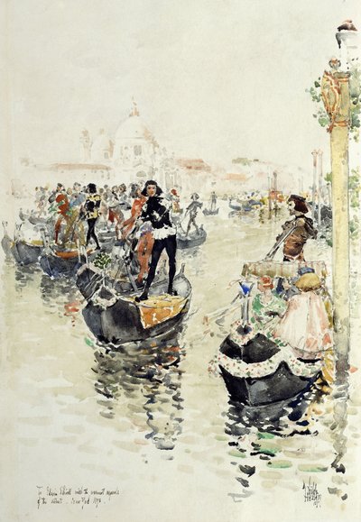 Uma regata veneziana de Childe Frederick Hassam