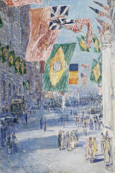 Avenue of the Allies: Brasil, Bélgica de Childe Frederick Hassam