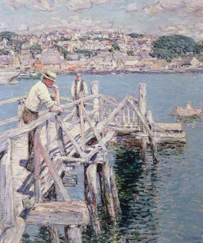 Dock Scene, Gloucester de Childe Frederick Hassam
