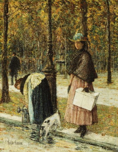 Noite, Champs-Elysees (Perto do Louvre) de Childe Frederick Hassam
