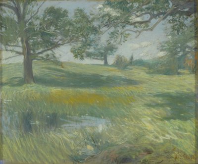 Meadows, c.1900-10 (pastel sobre tela) de Childe Frederick Hassam