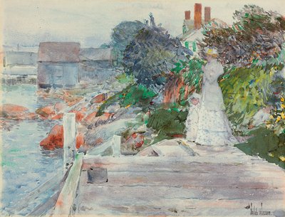 Ocean Front, Gloucester, Massachusetts, c.1890-95 (aquarela sobre papel) de Childe Frederick Hassam