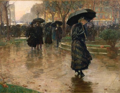 Tempestade de Chuva, Praça da União de Childe Frederick Hassam