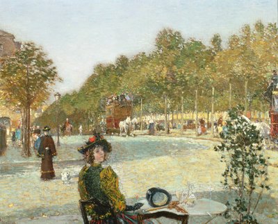Setembro Sunlight, Paris (óleo sobre tela) de Childe Frederick Hassam