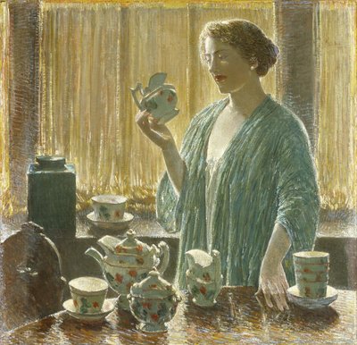 Conjunto de chá de morango de Childe Frederick Hassam
