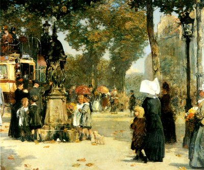 Cena de rua, Paris de Childe Frederick Hassam