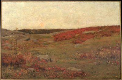 Nascer do sol, outono, c.1885 (óleo sobre tela) de Childe Frederick Hassam