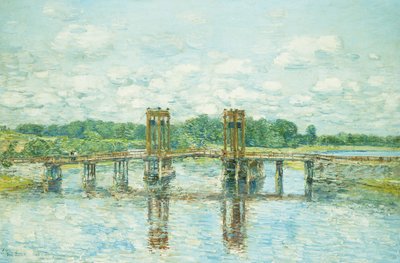 The Toll Bridge, New Hampshire, Perto de Exeter de Childe Frederick Hassam